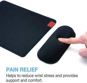 img 1 attached to 🖱️ SenseAGE Enlarge Mouse Pad & Mouse Wrist Rest Set: Ergonomic, Non-Slip, Dark Grey - Perfect for Home & Office to Enhance Comfort, Reduce Pain!