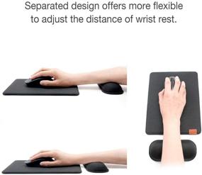 img 3 attached to 🖱️ SenseAGE Enlarge Mouse Pad & Mouse Wrist Rest Set: Ergonomic, Non-Slip, Dark Grey - Perfect for Home & Office to Enhance Comfort, Reduce Pain!