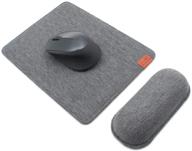 🖱️ senseage enlarge mouse pad & mouse wrist rest set: ergonomic, non-slip, dark grey - perfect for home & office to enhance comfort, reduce pain! logo