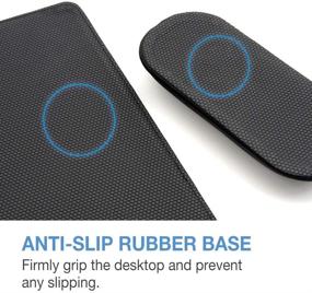 img 2 attached to 🖱️ SenseAGE Enlarge Mouse Pad & Mouse Wrist Rest Set: Ergonomic, Non-Slip, Dark Grey - Perfect for Home & Office to Enhance Comfort, Reduce Pain!