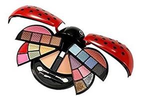 img 4 attached to 💄 Cameo Ladybug Cute Makeup Kit: Vibrant Red Collection with Eyeshadow, Blush, Pressed Powder, Lipgloss - 22 Piece Set!