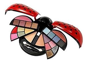 img 2 attached to 💄 Cameo Ladybug Cute Makeup Kit: Vibrant Red Collection with Eyeshadow, Blush, Pressed Powder, Lipgloss - 22 Piece Set!
