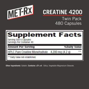 img 3 attached to MET-Rx Creatine 4200 Supplement: Supports Muscles Pre 💪 and Post Workout - 2 Pack (480 Total Count)