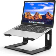amotie ergonomic laptop stand - aluminum laptop mount, detachable riser notebook holder for macbook air pro, dell xps, lenovo & more 10-15.6" laptops - black logo