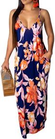 img 3 attached to Spaghetti Bohemian Printed Sundress Dresses Women's Clothing and Dresses