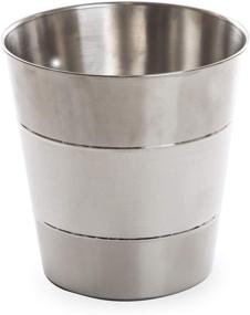 img 2 attached to 🗑️ Versatile BINO Metal Waste Basket: Perfect for Bedroom, Home Office, Dorm, College, Kitchen – Shiny/Matte Finish