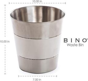 img 1 attached to 🗑️ Versatile BINO Metal Waste Basket: Perfect for Bedroom, Home Office, Dorm, College, Kitchen – Shiny/Matte Finish