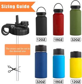 img 1 attached to 🥤 Trustnice Straw Lid for Hydro Flask Wide Mouth: Leakproof Flip-Straw & Small Spout Lid | Fits Hydroflask Bottles 12-64 Oz