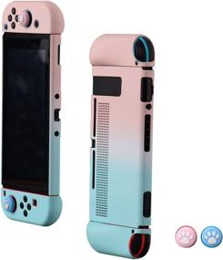 img 2 attached to Elegant Protective Dockable Case for Nintendo Switch with Handheld Grip Protector Cover and Thumb Grip Caps