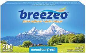 img 3 attached to 🌬️ Breezeo Fabric Softener Dryer Sheets, Mountain Fresh Scent - 200 Count: Ultra-Convenient Laundry Aid for Soft, Fragrant Clothes!