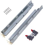 🗄️ gobrico under/rear mounted soft close drawer slides 18-inch full extension concealed drawer glides with mounting clips bracksets - 1pair (2pieces) logo