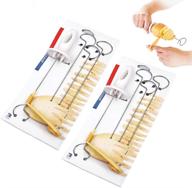 🥔 ayccnh spiral potato cutter manual slicer - tornado fry vegetable spiralizer, chips maker with 4 stainless steel sticks (2 set) logo