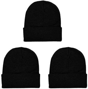 img 1 attached to Stay Stylish and Cozy with Cap911 Unisex Plain 12 inch Long Beanie in Multiple Colors