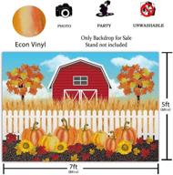 🍂 funnytree 7x5ft autumn rural farm party backdrop: harvest pumpkins, maple leaves & more for photography, thanksgiving, baby shower, birthday, cake table decorations & photo booth fun! logo