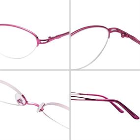 img 1 attached to 👓 LianSan OTC Ladies' Readers: 3 Pairs Quality Metal Half Frame Reading Glasses for Women (L731)