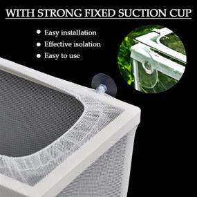 img 1 attached to 2 Pack Fish Hatchery Breeder Box - Large Size 10x6x6 - Fish 🐠 Tank Isolation/Nursery Box, Aquarium Fry Hatchery Separation Net with Suction Cups for Newborn Small Fish