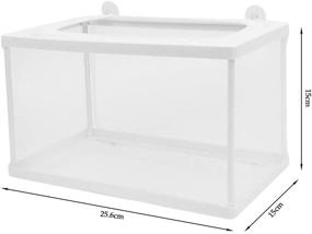 img 3 attached to 2 Pack Fish Hatchery Breeder Box - Large Size 10x6x6 - Fish 🐠 Tank Isolation/Nursery Box, Aquarium Fry Hatchery Separation Net with Suction Cups for Newborn Small Fish