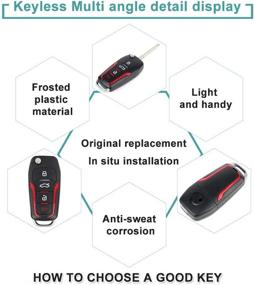 img 1 attached to 🔑 SELEAD Flip Key Fob 4 кнопки Бесключевой пульт для входа 315 МГц для 2005-2013 Ford Mustang CWTWB1U331 - Антикражное бесключевое устройство входа - Сток США