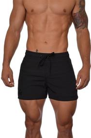 img 1 attached to YoungLA Bodybuilding Shorts Pockets AllBlack Sports & Fitness in Australian Rules Football