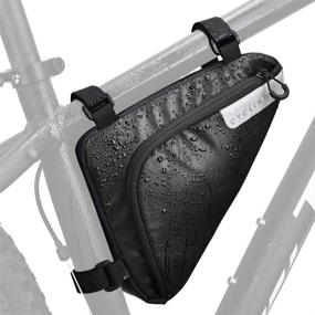 img 4 attached to AUTOWT Triangle Bike Frame Bag: Water Resistant 🚲 Cycling Pack for Tools & Mini Pump - 1.5L