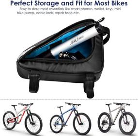 img 1 attached to AUTOWT Triangle Bike Frame Bag: Water Resistant 🚲 Cycling Pack for Tools & Mini Pump - 1.5L