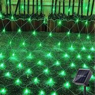 🎄 knonew 10ft x 6.6ft solar christmas net lights - 200 led 8 modes bush mesh lights, solar powered & waterproof outdoor decorations for christmas trees, hedges, bushes, fence, yard, balcony, wall (green) логотип