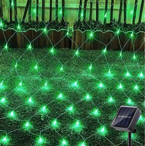 img 4 attached to 🎄 KNONEW 10ft x 6.6ft Solar Christmas Net Lights - 200 LED 8 Modes Bush Mesh Lights, Solar Powered & Waterproof Outdoor Decorations for Christmas Trees, Hedges, Bushes, Fence, Yard, Balcony, Wall (Green)