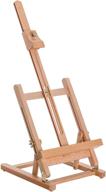 🎨 u.s. art supply small tabletop wooden h-frame studio easel - adjustable beechwood painting and display easel, holds up to 16" canvas - portable sturdy table desktop holder stand - paint sketch artists logo