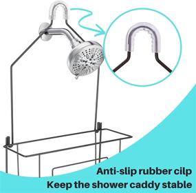 img 1 attached to 🚿 Bronze Hanging Shower Caddy: Organize Bathroom with Shower Head Storage Rack, Shampoo and Soap Holder