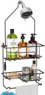 🚿 bronze hanging shower caddy: organize bathroom with shower head storage rack, shampoo and soap holder logo