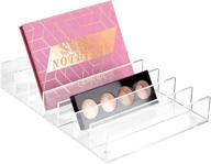🧼 mantello bpa-free acrylic makeup palette organizer holder – keep your bathroom counter-tops tidy and organized – easy-to-clean storage solution – 8 x 5.75 x 1.5 inches – clear logo