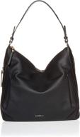 сумка fiorelli zip slouchy hobo черного цвета. логотип