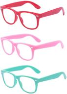 set of 3 children's blue light glasses for computer 👓 gaming and more - reduce eyestrain in girls & boys ages 3-10 logo