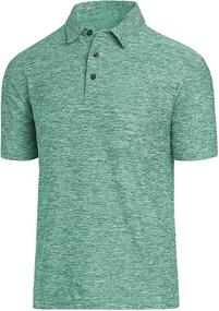 img 1 attached to 👕 Stylish and Comfortable: Light Green Men's Golf Shirt for an Effortless Game