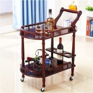 🛒 vintage european-style beaskin bar cart: exquisite hand-carved design, brake function, 31.5"h x 24"l x 16"w логотип