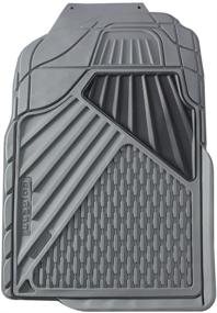 img 3 attached to Go Gear 11179041 Full Size Heavy Duty Gray Floor Mats (2 Piece Set)