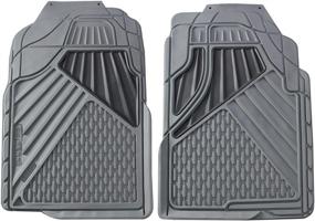 img 4 attached to Go Gear 11179041 Full Size Heavy Duty Gray Floor Mats (2 Piece Set)