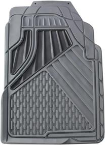 img 2 attached to Go Gear 11179041 Full Size Heavy Duty Gray Floor Mats (2 Piece Set)