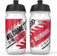 🚲 kom cycling water bottle set - pack of 2. inspirational cycling water bottles compatible with most cages. bpa free & european made logo