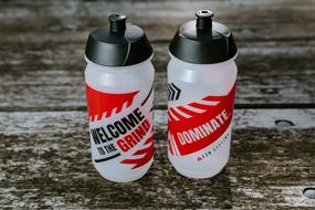 img 2 attached to 🚲 KOM Cycling Water Bottle Set - Pack of 2. Inspirational Cycling Water Bottles Compatible with Most Cages. BPA Free & European Made