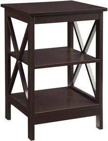 img 1 attached to Espresso Oxford End Table by Convenience Concepts