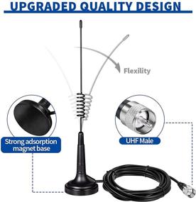 img 2 attached to 📡 Антенна Bingfu CB: магнитное основание для ручной антенны CB-радио для Cobra, Midland, Uniden и др.