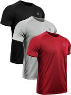 neleus athletic running shirt black men's clothing for active logo