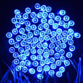 img 3 attached to 🎄 72 Ft 200 LED Blue Battery Operated String Lights: Christmas Decorative Fairy Lights for Garden Patio Lawn Curtain Xmas Tree Party Holiday Wedding