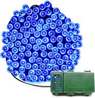 🎄 72 ft 200 led blue battery operated string lights: christmas decorative fairy lights for garden patio lawn curtain xmas tree party holiday wedding logo