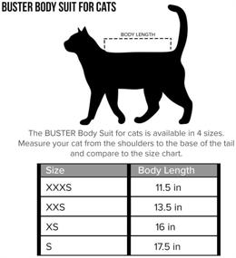 img 1 attached to Stylish Kruuse Buster Body Suit for 🐱 Cats in Black/Grey - Ultimate Comfort and Protection!