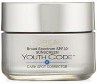 ✨корректор темных пятен для лица с spf 30 от l’oreal paris: крем youth code против старения для равномерного тона кожи, 1,7 унции, не жирный логотип