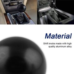img 2 attached to 🚗 RYANSTAR Shift Knob Adapter Kit: Universal Round Ball Shape Black Gear Shifter Lever for Cars