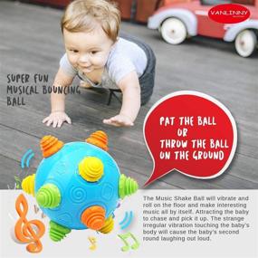 img 2 attached to 🎵 VANLINNY Bumble Ball – Interactive Toddler Music Shake Toy, Dancing Bumpy Crawl Ball with Sensory Learning for 3+, 4, 5 Year Old Boys and Girls – Best Gift Toys for Babies