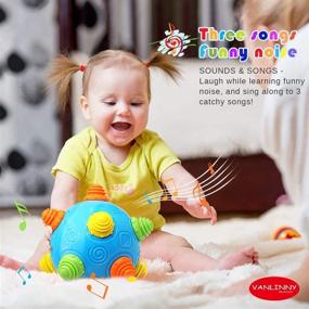 img 1 attached to 🎵 VANLINNY Bumble Ball – Interactive Toddler Music Shake Toy, Dancing Bumpy Crawl Ball with Sensory Learning for 3+, 4, 5 Year Old Boys and Girls – Best Gift Toys for Babies
